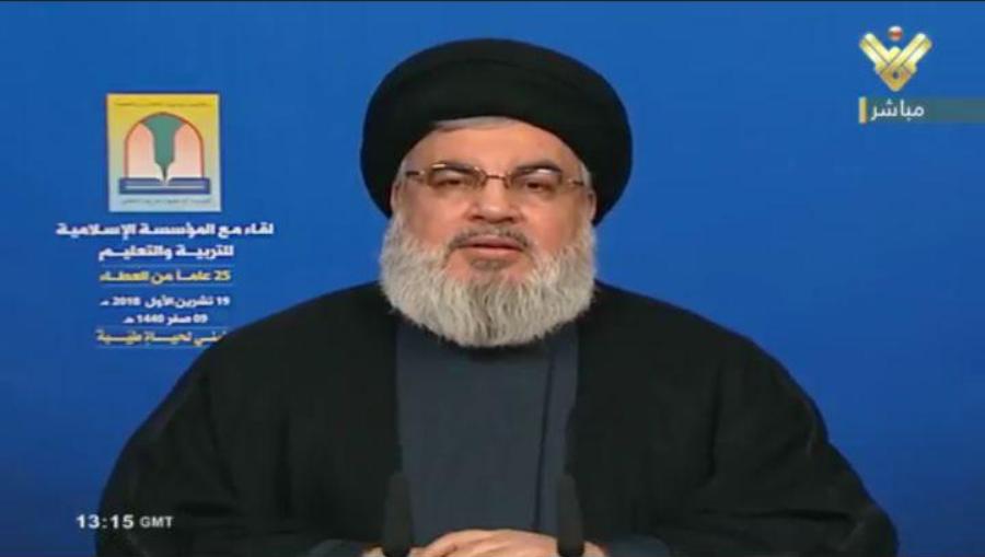 Hezbollah leader urges Palestinians to resist