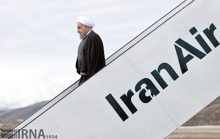 President Rouhani arrives in Rasht on provincial tour