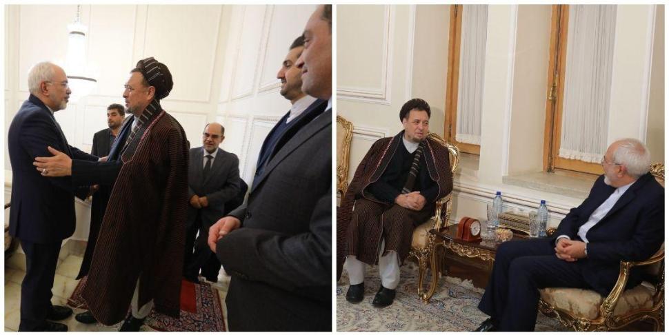 Senior Afghan official confers with Zarif