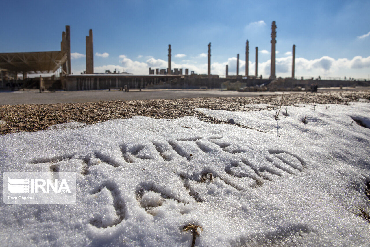 Iran’s Persepolis covered by winter snow