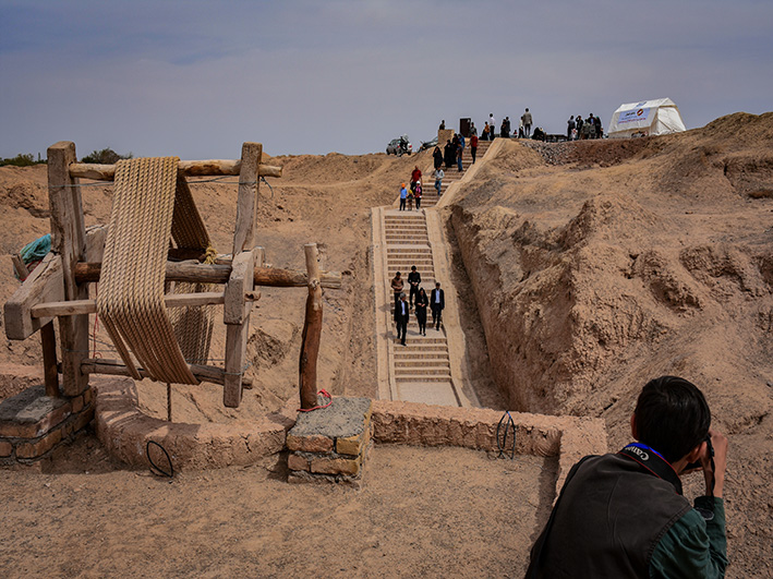 European tourists tour Gonabad monuments