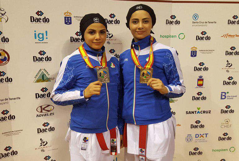 Iranian female karatekas bag 1 gold, 1 silver in World Champs