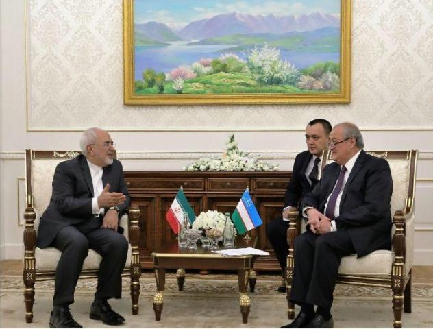FM Zarif meets Uzbek counterpart