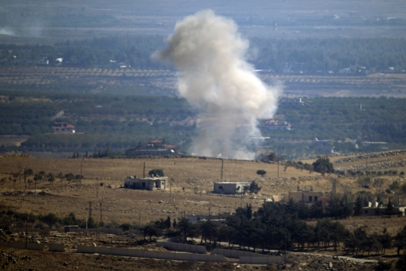 Israel targets Golan Heights