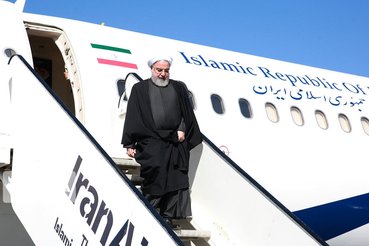 Iran’s President Rouhani arrives in Tokyo