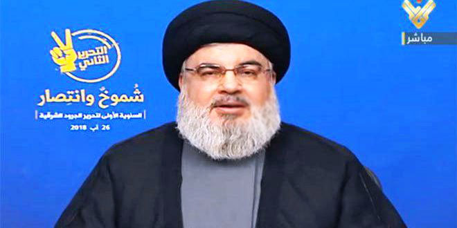 Nasrallah: West to stage new chemical incident in Idleb