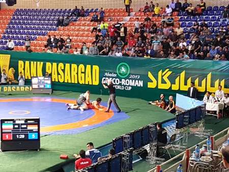 Iran’s Greco-Roman wrestling team trounces German team