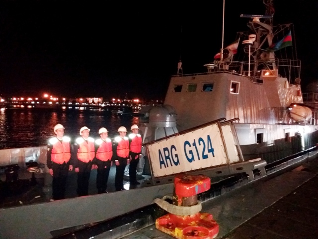 Azerbaijan first peace, friendship navy fleet docks in Bandar Anzali