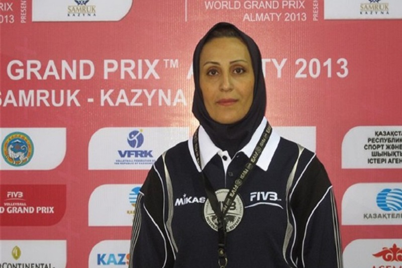 Iran's female referee to officiate in AVC Volleyball Cup