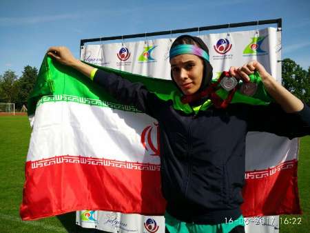 Iranian runner girl wins 2 medals in Latvia