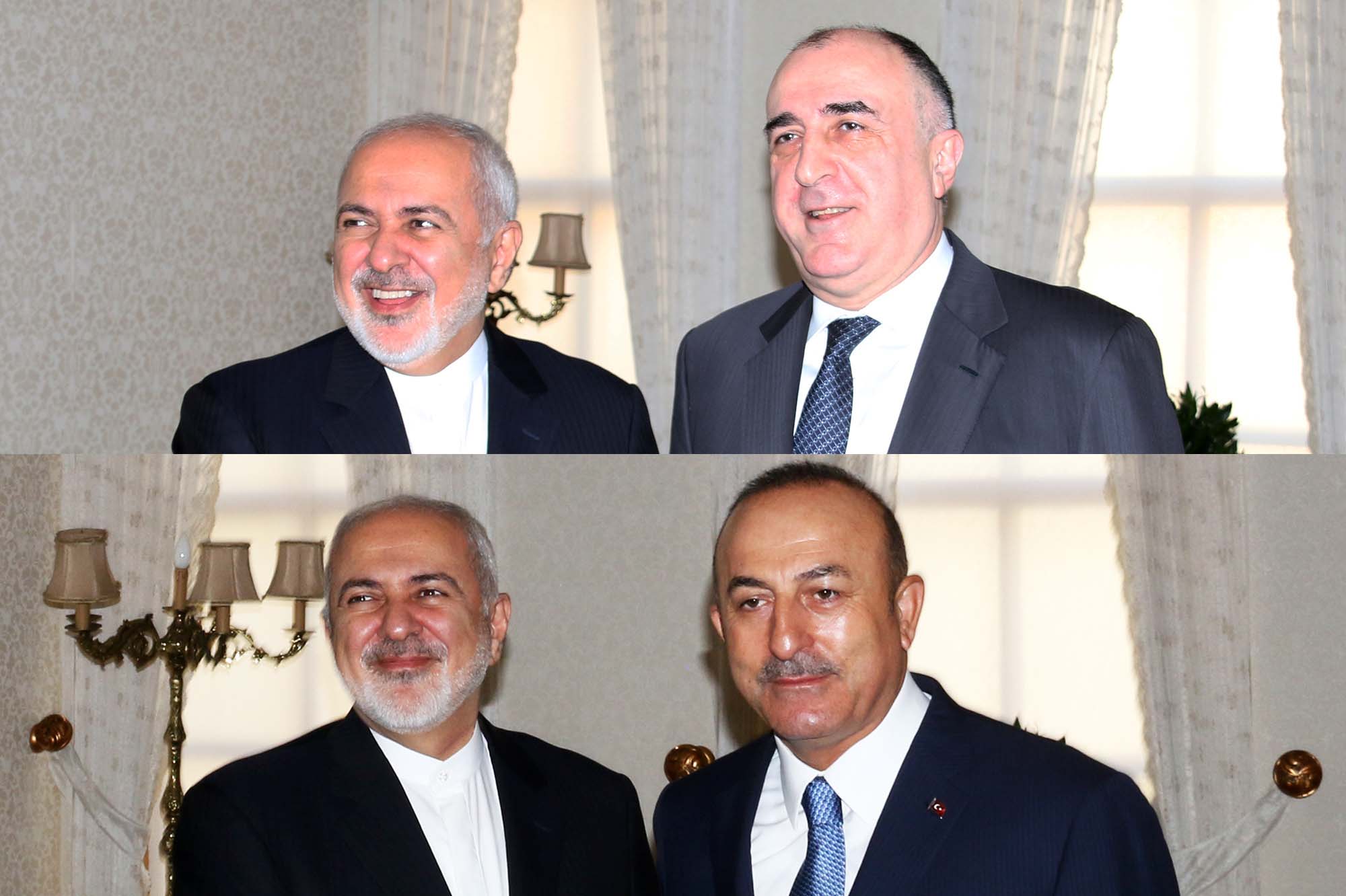 Zarif discusses boosting ties with Azeri, Turkish counterparts