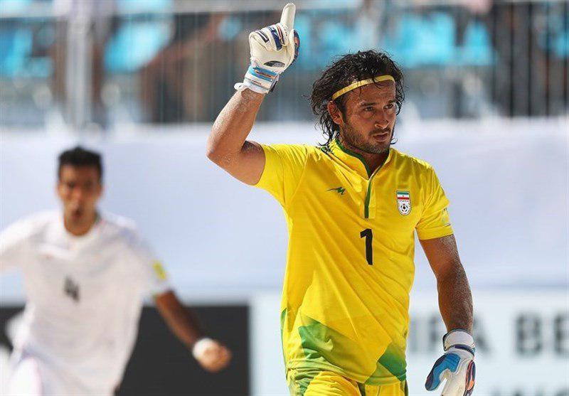 Iranian beach footabller wins best goalkeeper, goal titles