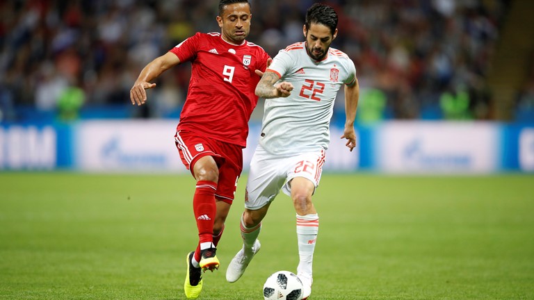 Iran footbal team stops world title holder in first half in World Cup