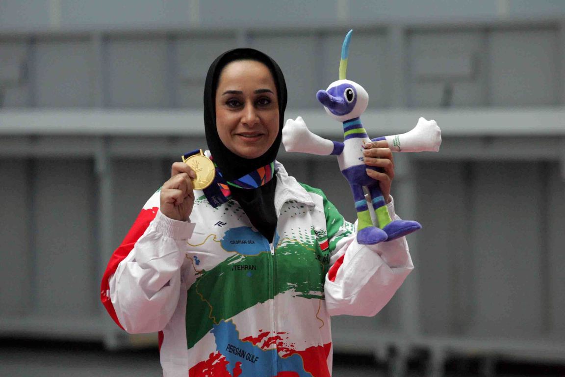 Iranian female shooter wins gold at Asian Para Games