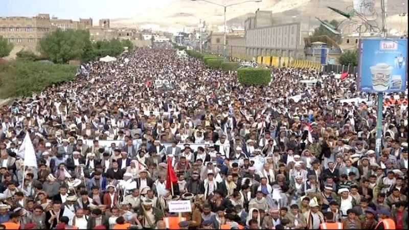 Massive demonstration in Sana'a against US-Arab coalition