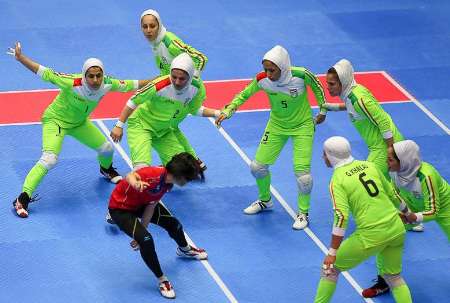 Iranian women Kabaddi team hits S. Korea in Asian Competitions