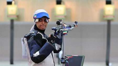 Iranian female shooter among world best shooters