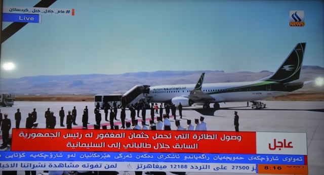 Zarif in Sulaymaniyah to attend Talabani's funeral procession